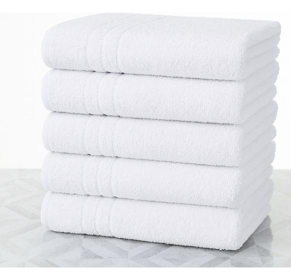 Kit 5 Toalhas De Banho Brancas Hotel Felpuda 300 Gramatura - Sarah Enxovais Imagem de Kit 5 Toalhas De Banho Brancas Hotel Felpuda 300 Gramatura