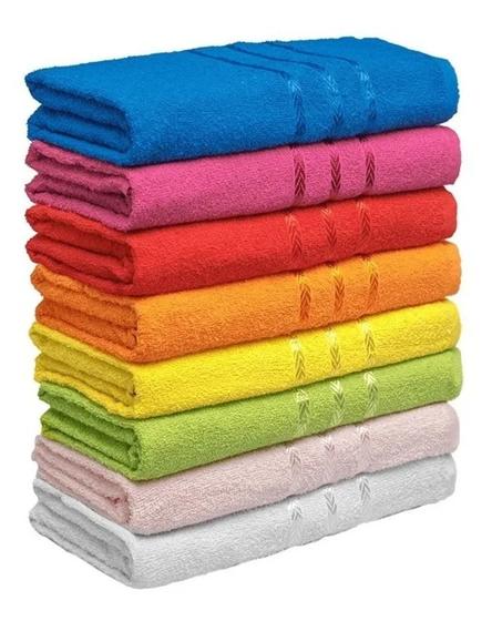 Imagem de Kit 5 Toalhas de Rosto Felpuda 45cm x 70cm Macia 100% algodão Grande