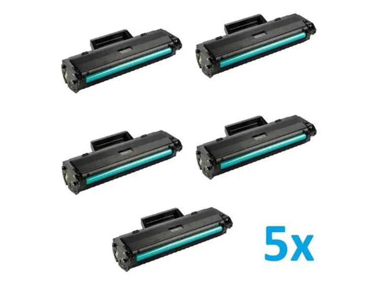 Imagem de Kit 5 Toner Compatível 105A, W1105A, N107A, M107W, M135A, M135W Black, Sem Chip