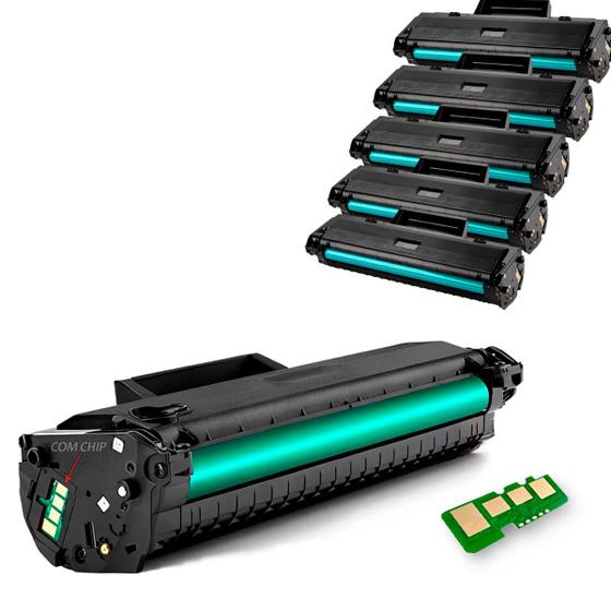 Imagem de Kit 5 Toner Compatível W1105 105A  M107A M107W M135A M135W Com Chip