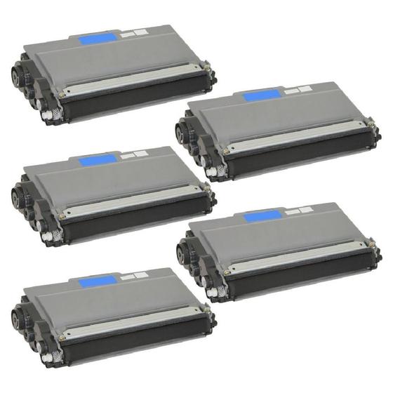 Imagem de kit 5 toner TN3382 compatível para impressora Brother DCP-8112