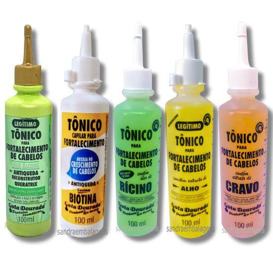 Kit 5 Tonicos Diferentes Fortalecedor E Antiqueda Gota Dourada Imagem de Kit 5 Tonicos Diferentes Fortalecedor E Antiqueda Gota Dourada