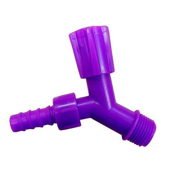 Imagem de Kit 5 Torneiras Para Tanque E Jardim Bico 3/4 Roxo Neon Roxo