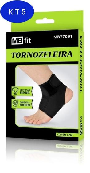 Imagem de Kit 5 Tornozeleira Ajustável Com Revestimento Neoprene - Mb Fit