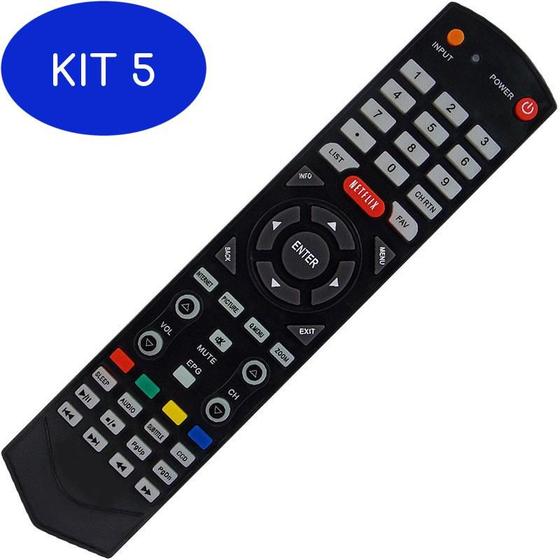 Imagem de Kit 5 Toshiba Semp STI Controle R.Tv LED/LCD c/Netflix