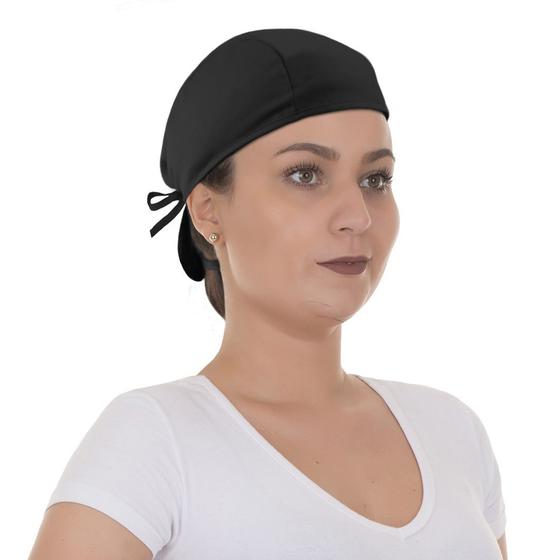 Imagem de Kit 5 Touca Toca Bandana Cirúrgica Culinária Unissex Preto Artipé