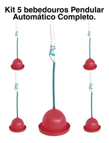 Imagem de Kit 5 Un. Bebedouros Aut. Pendular Para Aves, Pintos E Galinha - PETSOLUTION