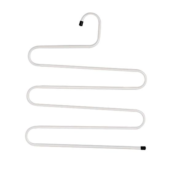 Imagem de Kit 5 Un Cabide Organizador Multiuso Aço p Roupas 5x1 Branco