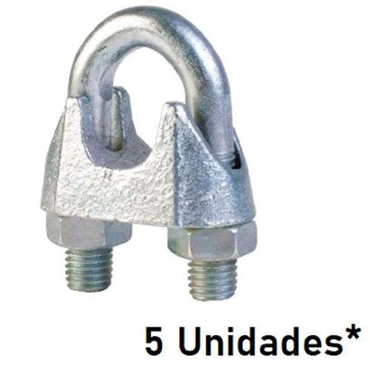 Imagem de Kit 5 Un - Clips Grampo Aço A 1/8 Zincado