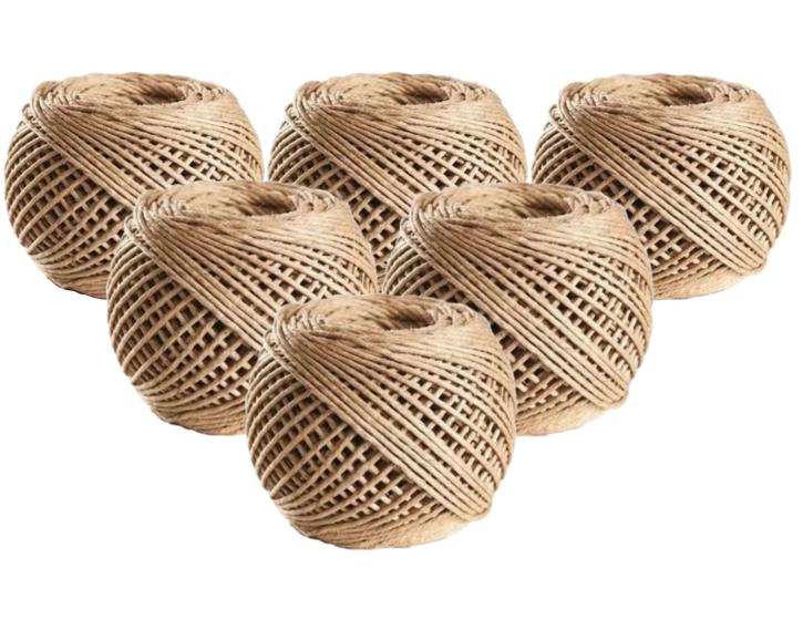 Imagem de Kit 5 Un Fio Barbante Cordão Rami 2mm 100g Sisal Aprox 90mts