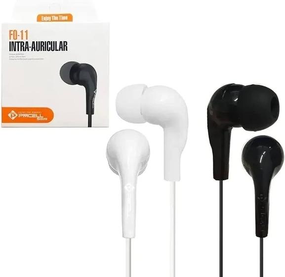 Imagem de Kit 5 UN Fone de ouvido Intra Auricular com Microfone Slim FO-11