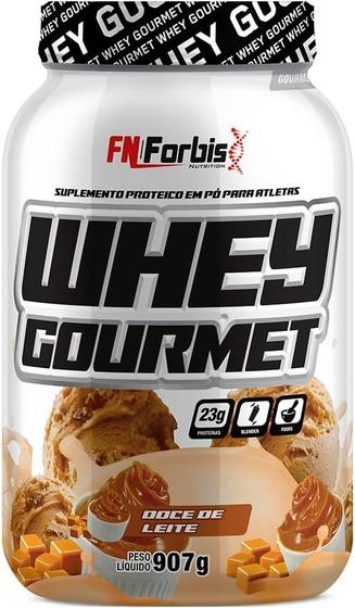 Imagem de  Kit 5 UN Whey Gourmet Pote - 907g - Doce de Leite - FN