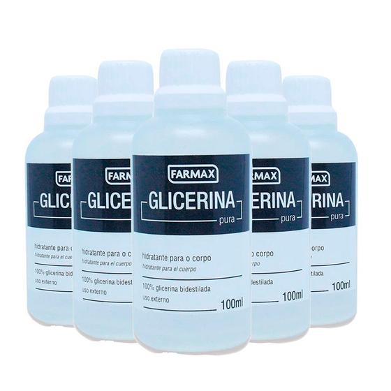 Imagem de Kit 5 Und Glicerina Farmax Puro 100ml