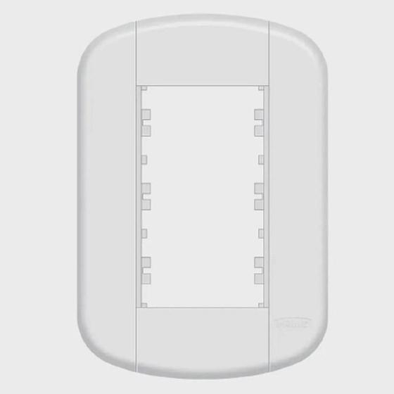 Imagem de Kit 5 Unid. Placa 4x2 + Suporte Para 3 Módulo BLANC+ Fame