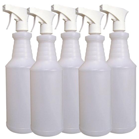 Imagem de Kit 5 Unidades Frasco Borrifador  1L / Pulverizador 1 Litro Profissional PV2001 Bralimpia - Spray Stream Leque / Jato