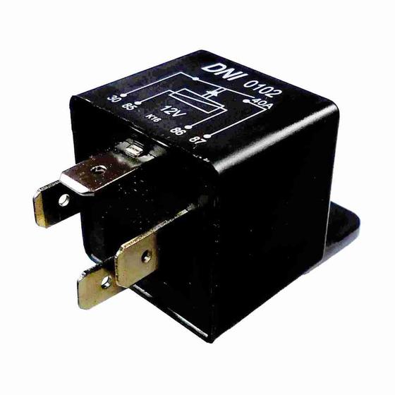Kit 5 unidades - relé auxiliar universal 12v e 40a - dni 0102 Menor preço em Kit 5 unidades - relé auxiliar universal 12v e 40a - dni 0102