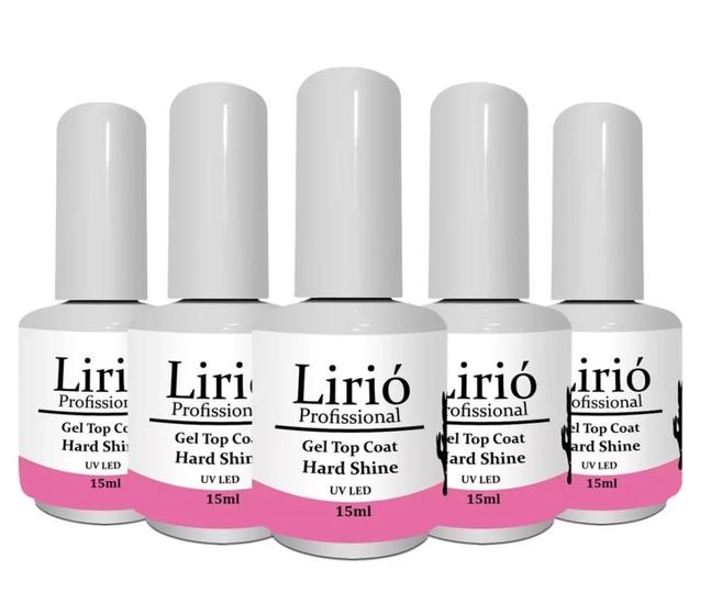 Imagem de Kit 5 Unidades Top Coat Lirió Durabilidade Unhas De Gel