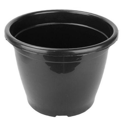 Imagem de Kit 5 Vasos de plásticos Pote nº25 preto para mudas de plantas