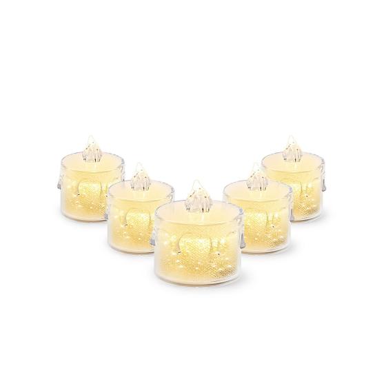 Imagem de Kit 5 Velas De Led Transparente Luz Noturna Acrilico Linda