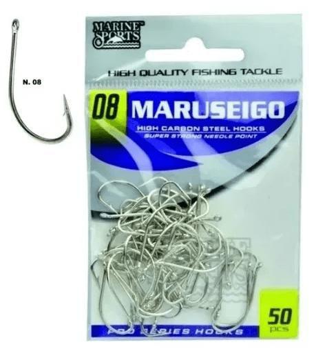 Imagem de Kit 50 Anzol Pesca Marine Sports Maruseigo Nickel N-08