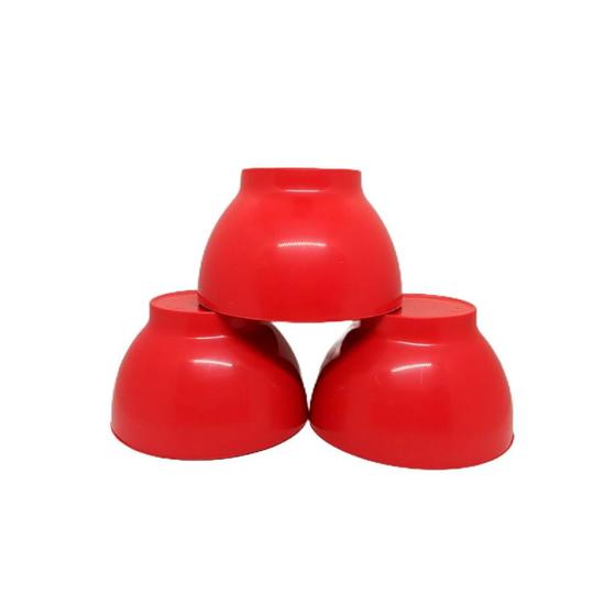 Imagem de Kit 50 Bowl Cumbuca P/ Sopas Caldos Sobremesa Plástico 700 Ml Vermelho