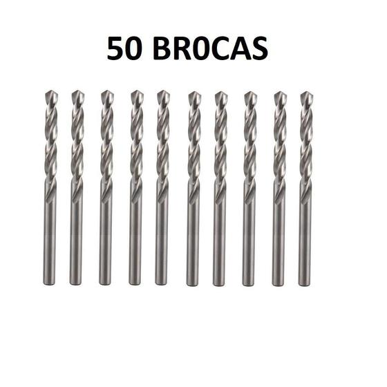 Imagem de Kit 50 Brocas De Aço Rápido Hss 3 Mm Para Metais Fertak 1243