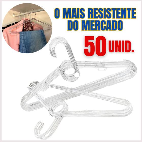 Kit 50 Cabides Acrílico Slim 39cm 7mm Organizador de Roupas Atacado Menor preço em Kit 50 Cabides Acrílico Slim 39cm 7mm Organizador de Roupas Atacado