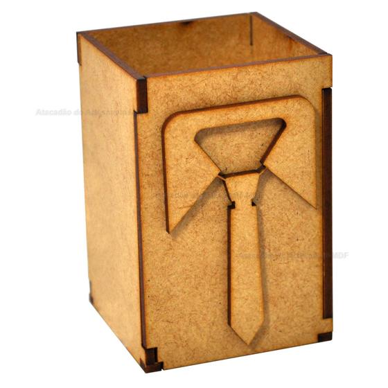 Imagem de Kit 50 Caixa Modelo Gravata Porta Treco 8x6x6 Mdf Madeira