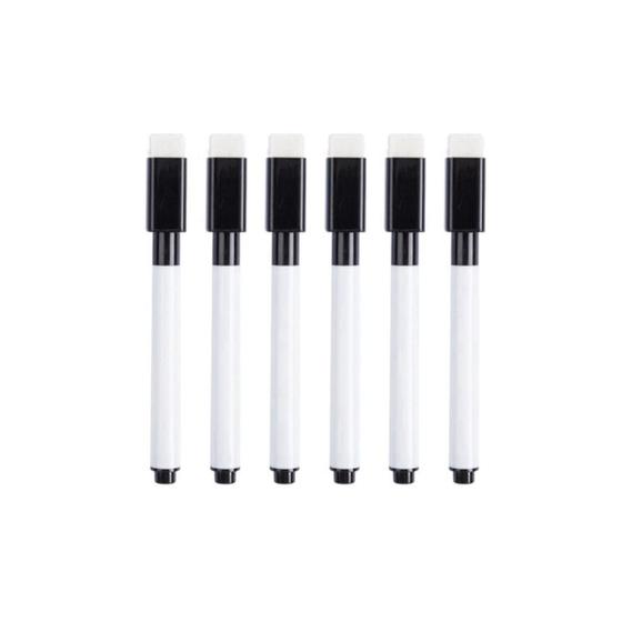Imagem de Kit 50 Canetas Pretas Com Ímã E Apagador Para Quadro Branco 