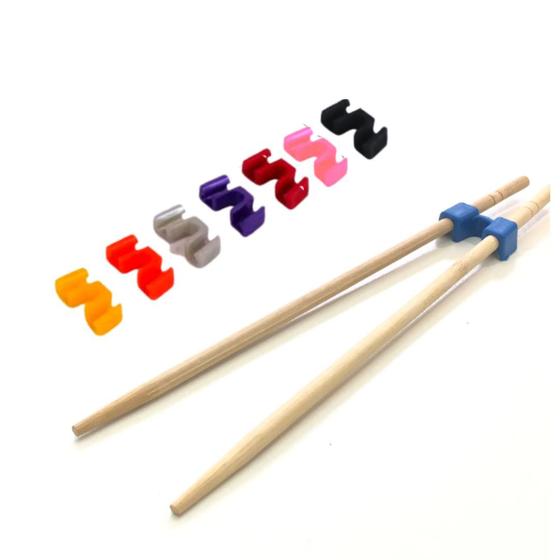 Imagem de Kit 50 Clip Adaptador Para Hashi Comida Oriental Sushi