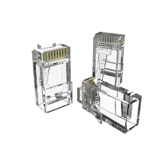 Kit 50 Conector RJ45 Furukawa Cat6 de pasagem Menor preço em Kit 50 Conector RJ45 Furukawa Cat6 de pasagem