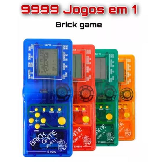 Imagem de Kit 50 Console Mini Game Antigo Retro Tetris 9999 Jogos Atacado