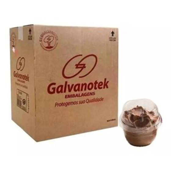 Imagem de Kit 50 Embalagem descartavel 110ML Bolo pote Mousse RF G 670 galvanote  transparente para alimentos