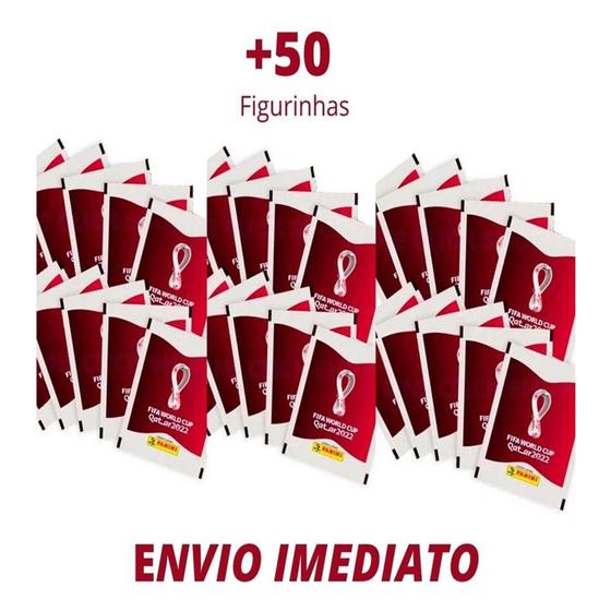 Kit 50 figurinhas do Álbum Oficial Copa do Mundo Qatar 2022 Panini Capa Menor preço em Kit 50 figurinhas do Álbum Oficial Copa do Mundo Qatar 2022 Panini Capa