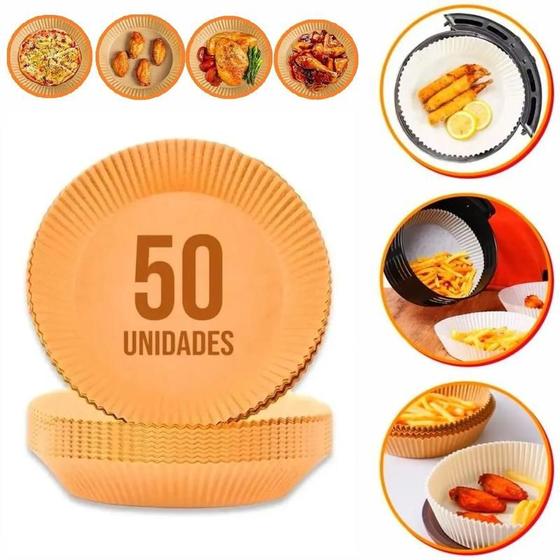 Imagem de Kit 50 Formas de Papel Air Fryer Antiaderente Descartável