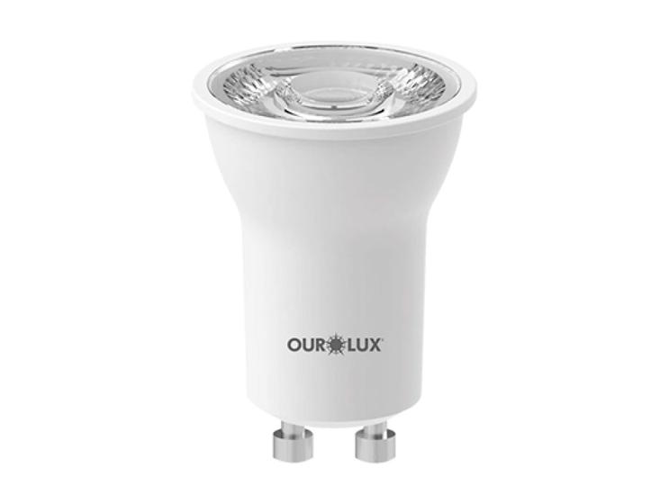 Imagem de Kit 50 Lâmpada Ourolux Superled Mini Dicróica Mr-11 Gu10 4w 2700k