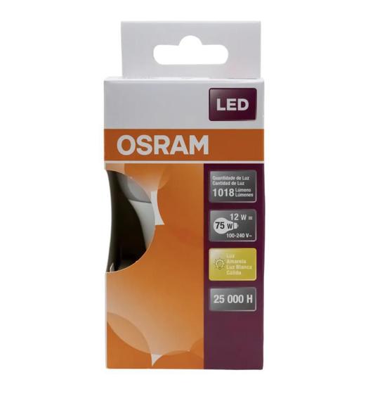 Imagem de Kit 50 Lampadas Led Bulbo 12W 3000K 1018Lm Biv E27  Osram