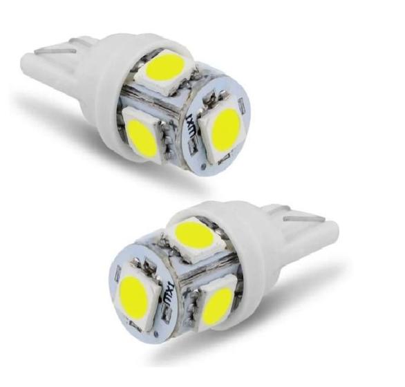 Imagem de Kit 50 Lampadas Pingo T10-5 Leds Xenon Super Branca