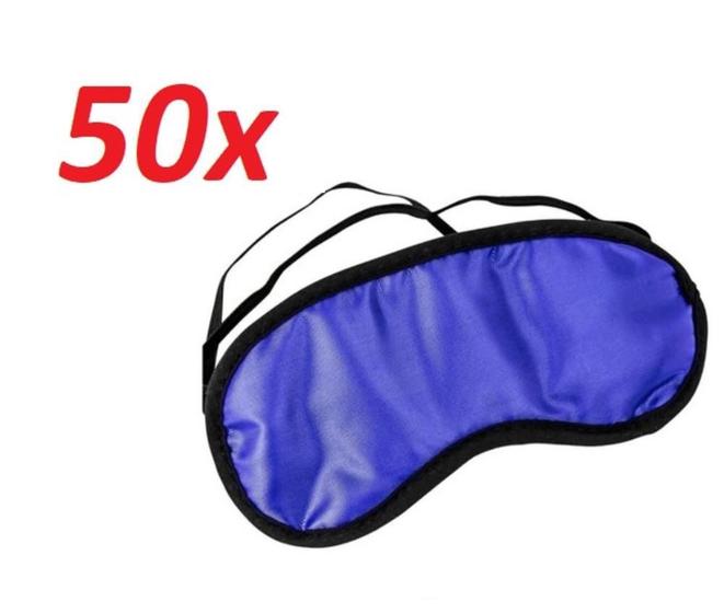 Imagem de Kit 50 mascara de dormir tapa olhos para descanso relaxar na hora do sono