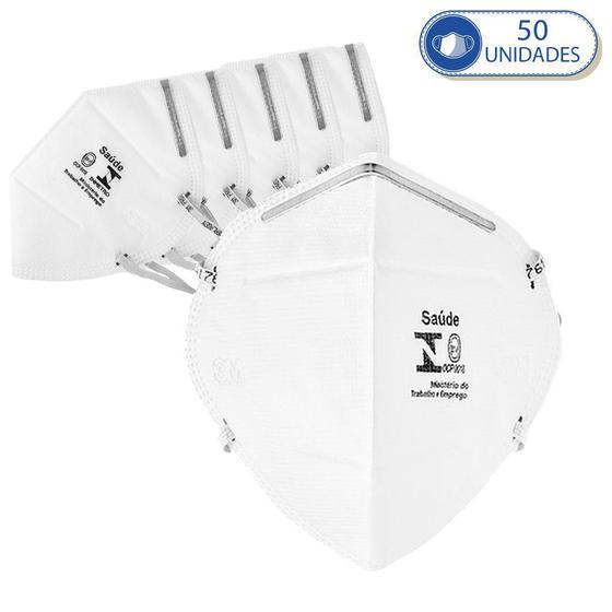 Imagem de Kit 50 Máscaras 3M 9920H Descartáveis para Proteção Respiratória PFF2(S)