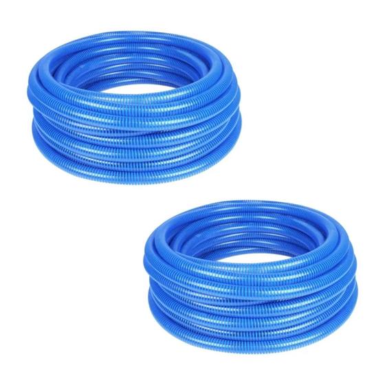 Imagem de Kit 50 Metros Mangueira De Piscina Flexível Flutuante Limpeza 1.1/2 Polegada