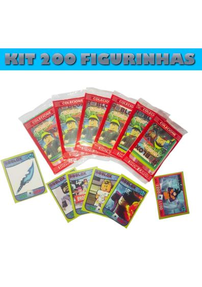 Imagem de Kit 50 Pacotes com 4 Figurinhas Jogo Roblox  BloxFruits