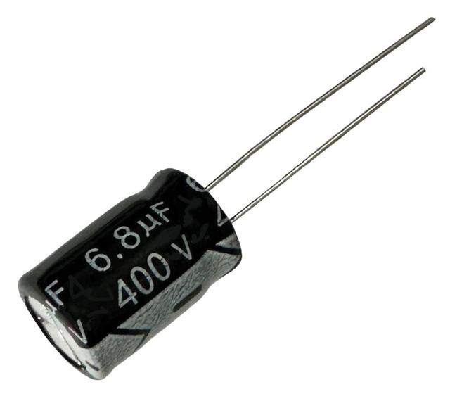 Imagem de Kit 50 pçs - capacitor eletrolitico 6,8x400v - 6,8uf x 400v