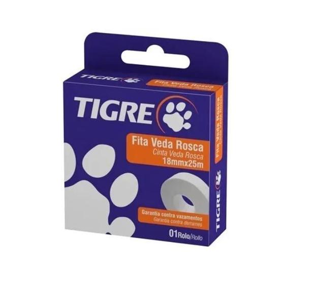 Imagem de Kit 50 Pcs Fita Vedarosca 18mmx10m Tigre