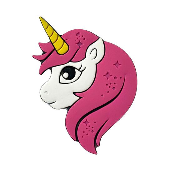 Imagem de Kit 50 Peças aplique Emborrachado Rosto Unicornio Rosa