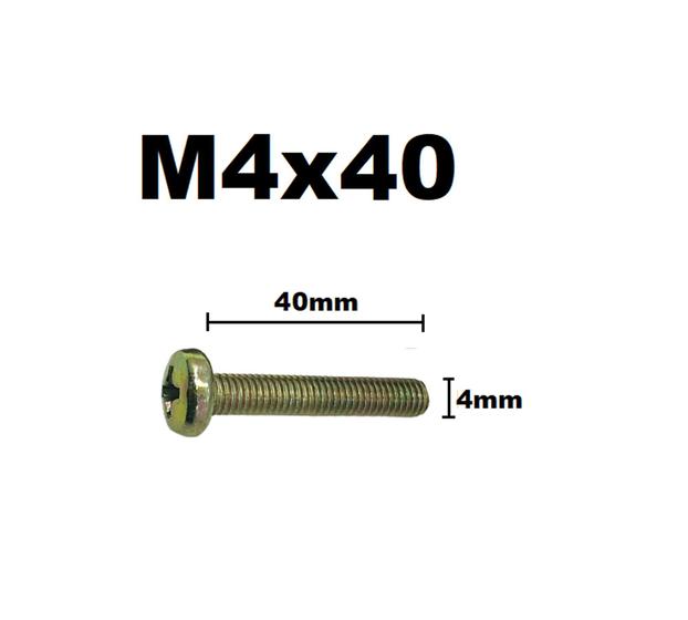 Kit 50 Peças Parafuso M4x40 Rosca Máquina Cabeça Panela Philips Menor preço em Kit 50 Peças Parafuso M4x40 Rosca Máquina Cabeça Panela Philips