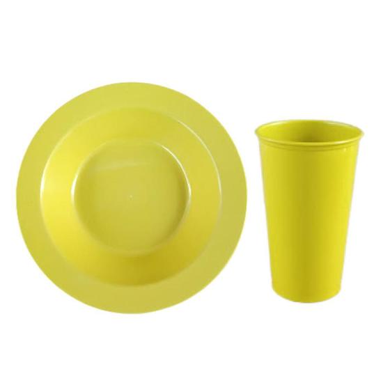 Imagem de Kit 50 Prato + Copo Plastico 330Ml