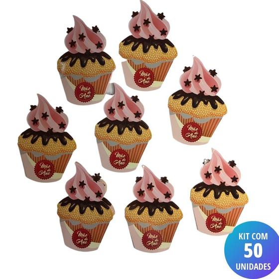 Imagem de Kit 50 Unidades Cartão Mãe - Cupcake Estrela