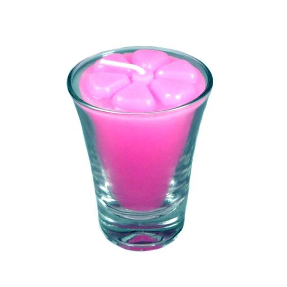 Imagem de Kit 50 Velas Rosa 7 cm No Copinho 12h Decoração Festa