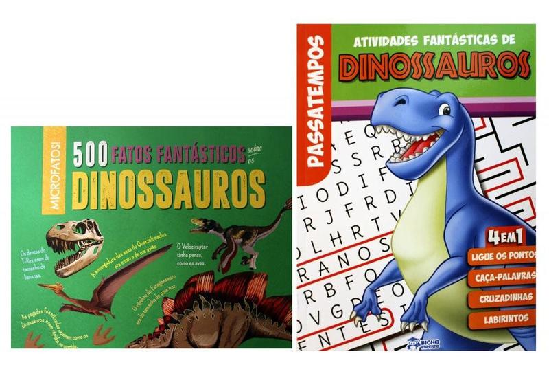 Imagem de Kit 500 Fatos Fantásticos sobre os Dinossauros + Atividades Fantásticas de Dinossauros